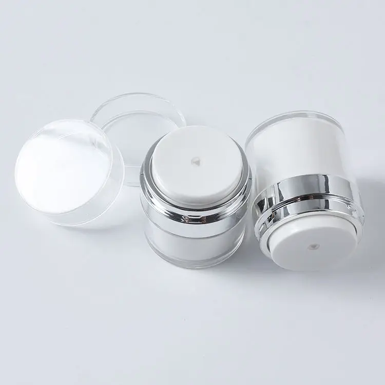 Luxury Skincare Containers - Airless Lotion Empty Acrylic Cream Cans