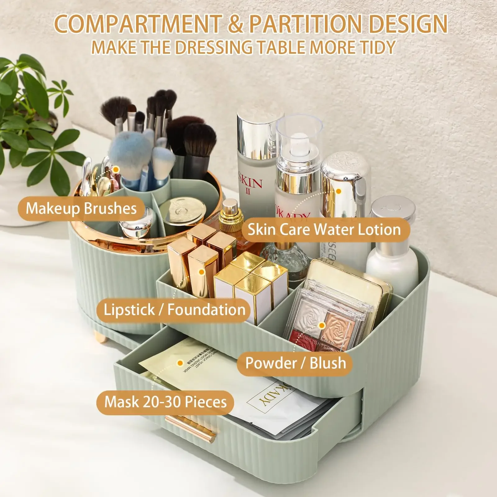 Makeup Brush Holder Large Capa - Luxury Skincare Organizer recensione e prezzo
