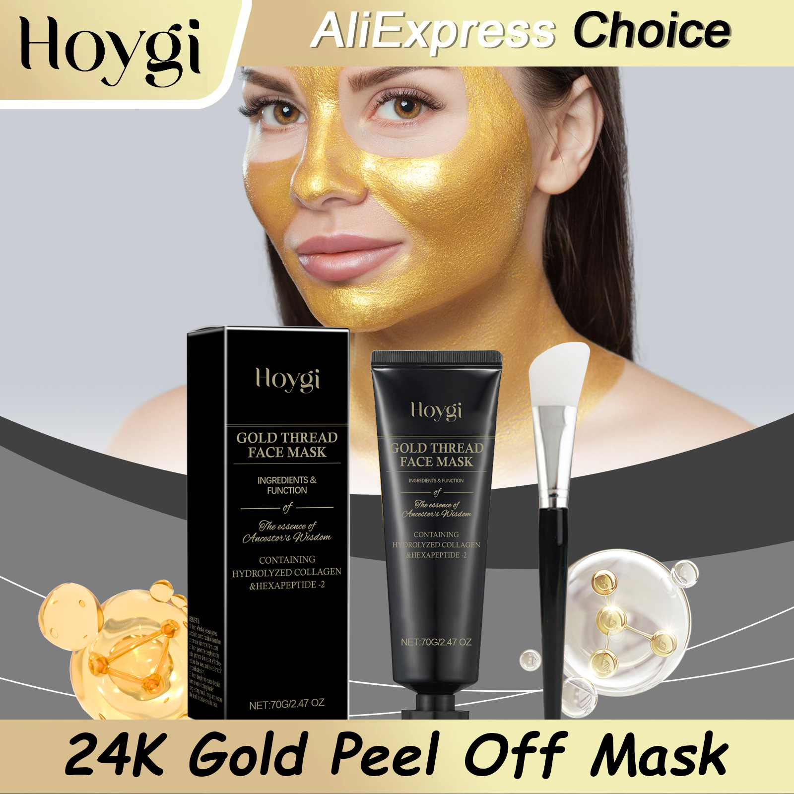 HOYGI 24K Gold Peeling Face Ma - Skincare Luxury Whitening recensione e prezzo