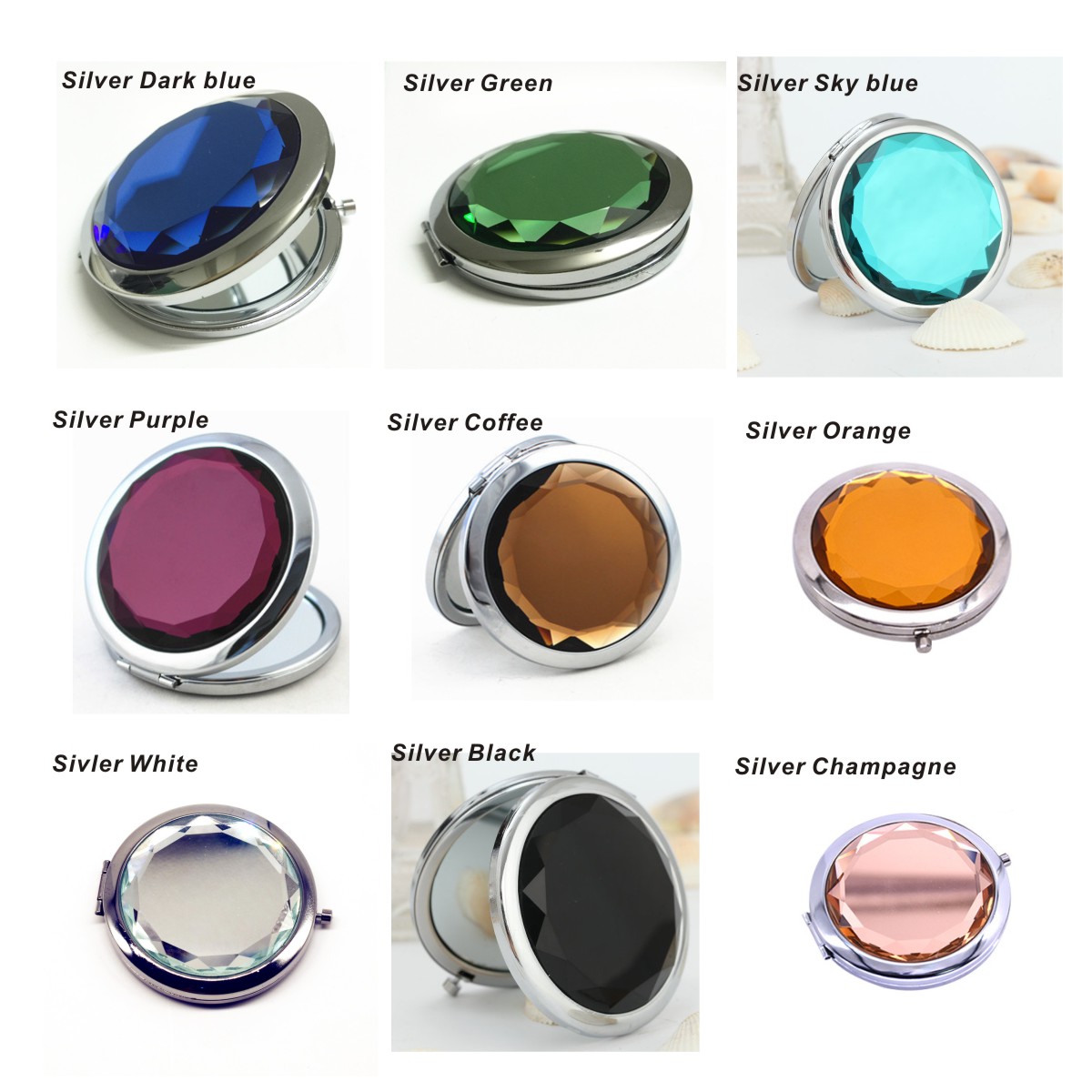 1Pc Luxury Crystal Makeup Mirr - Luxury Skincare Products recensione e prezzo