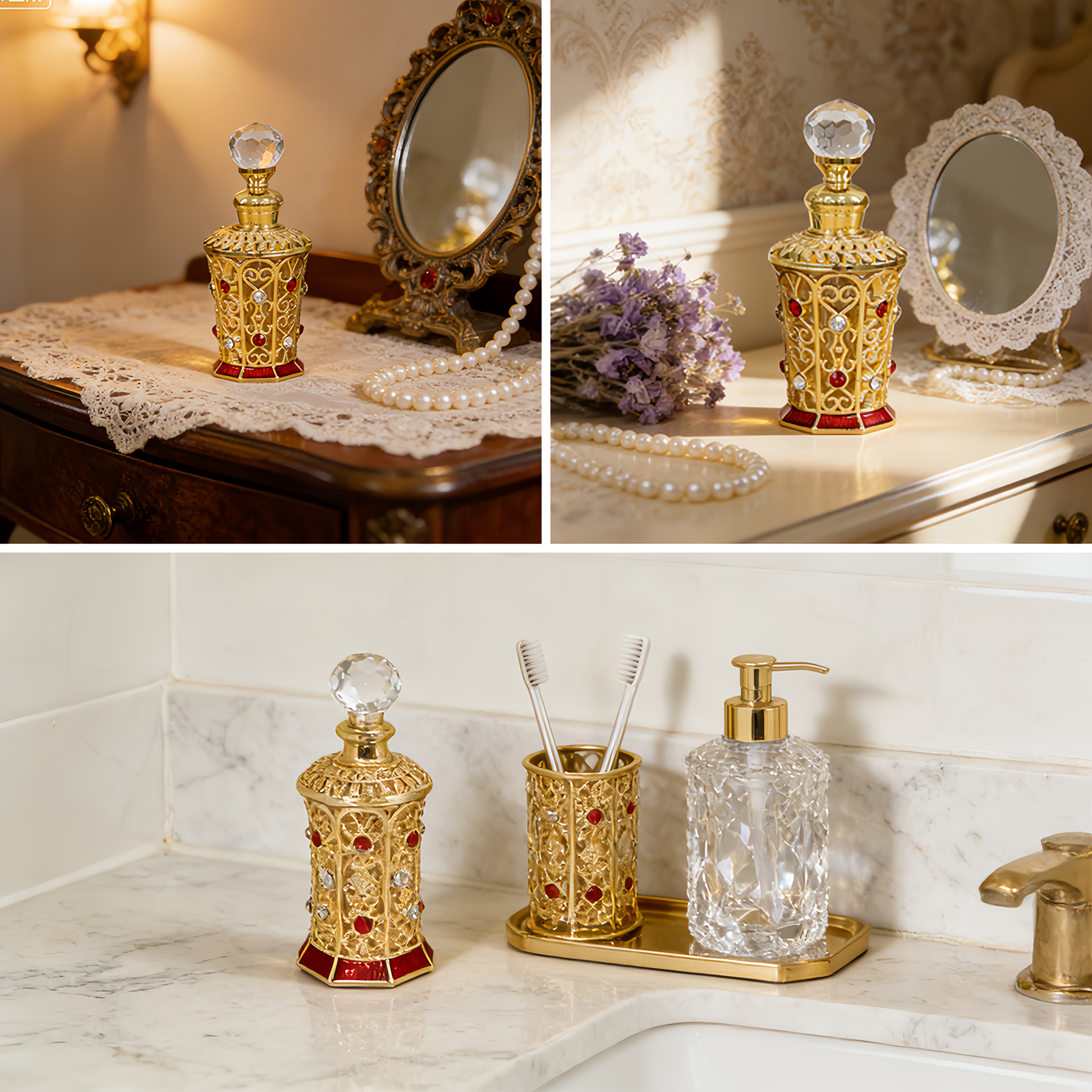 A Set of Vintage-Style Dispens - Luxury Skincare Containers recensione e prezzo